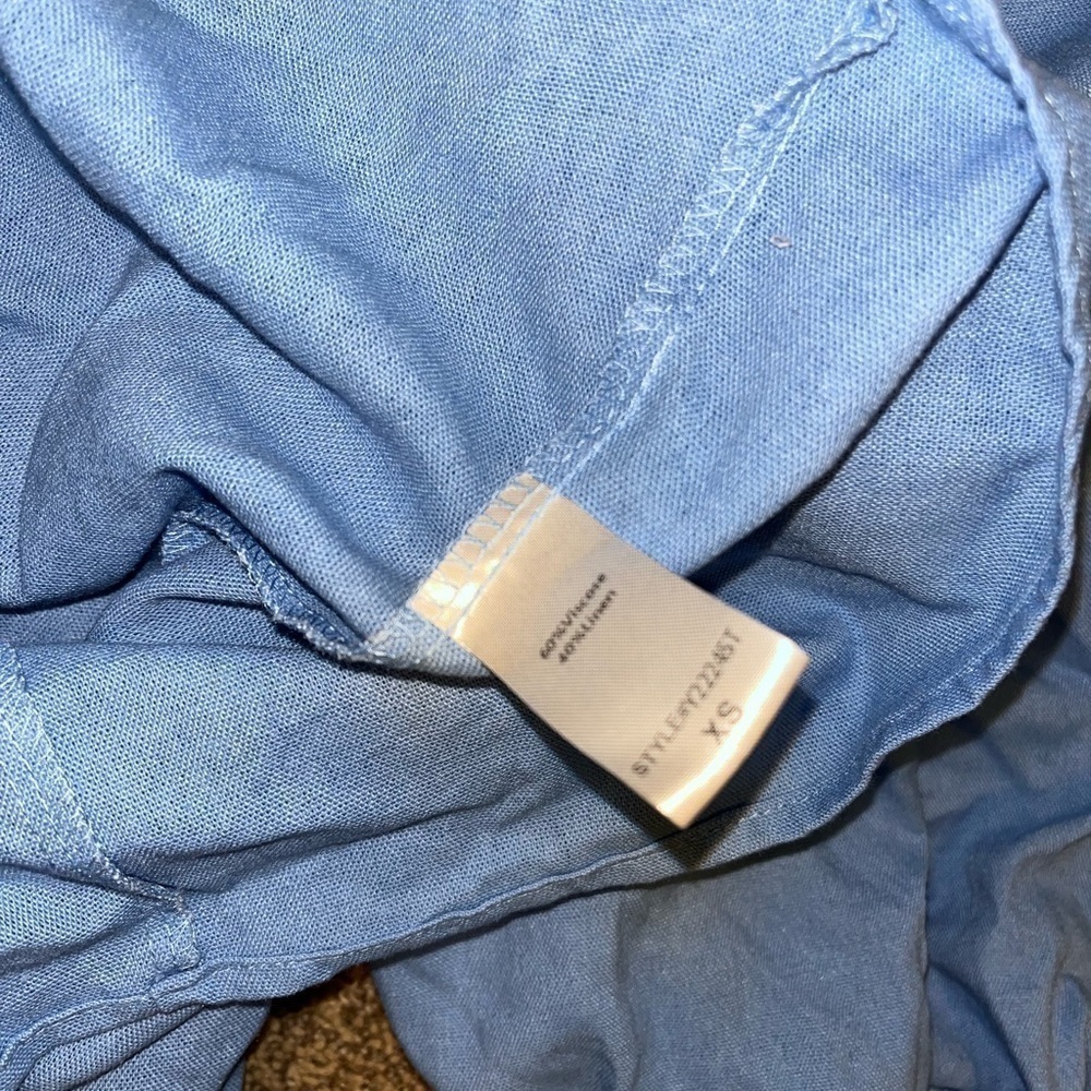Tuckernuck • Beaufort Blue Annie Smocked Dress Linen Blend Size XSmall - Picture 4 of 4